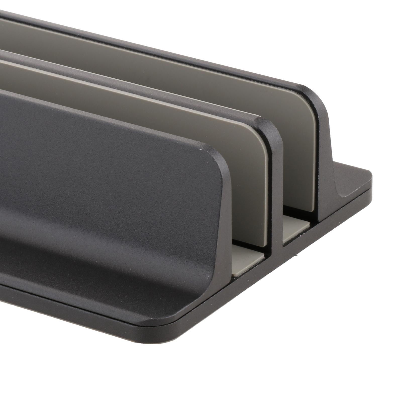 Adjustable Laptop Stand Slots for Notebook PC Desk Holder scratch, Engineered for Stability - Black