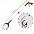 thumbnail image 2 of 32" Foldable Reacher Grabber Tool for Elderly and Seniors, Lightweight Extra Long Trash Claw Pick Up with 360° Rotating Jaw, Mobility Aid Assist Tool (Orange), 2 of 8