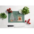 thumbnail image 3 of Carolines Treasures CK7702LCB Blue Chow Chow Christmas Everyone Glass Cutting Board - Large, 3 of 3