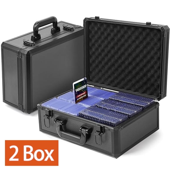Toploader 35pt 3" x 4" Rigid Card Top loads Storage Box for ，With safety lock Settings,Sports Card Storage Boxes for Trading Cards,For PSA BGS SGC top loads sports card, waterproof hardboard box