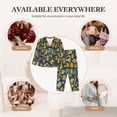 thumbnail image 5 of Goofa Colorful Hippie Printed Women’s 2 Piece Pajama Set Super,Pajamas Women's Long Sleeve Sleepwear Soft Button Down Loungewear Pjs Lounge Set Nightwear-Large, 5 of 9