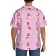 thumbnail image 3 of Fotbe Pink Scarf Snowman Camisa Estampada de Manga Corta para Hombre, Casual de Verano, Estilo Playero, Sin Arrugas-Small, 3 of 5