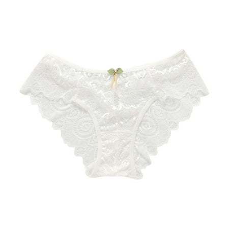 

wendunide womens underwear Women s Comfortable Playful High Waist Hollowed Out Sexy Underwear Women s Panties White L