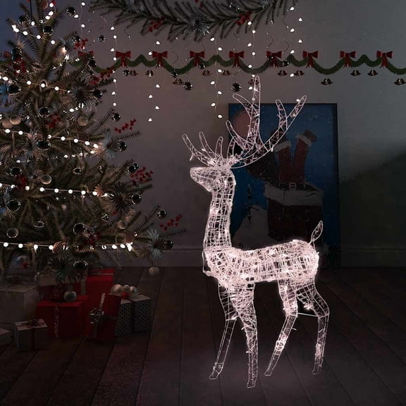 vidaXL Reindeer Christmas Decoration LEDs Pre-Lit Christmas Lighting Acrylic