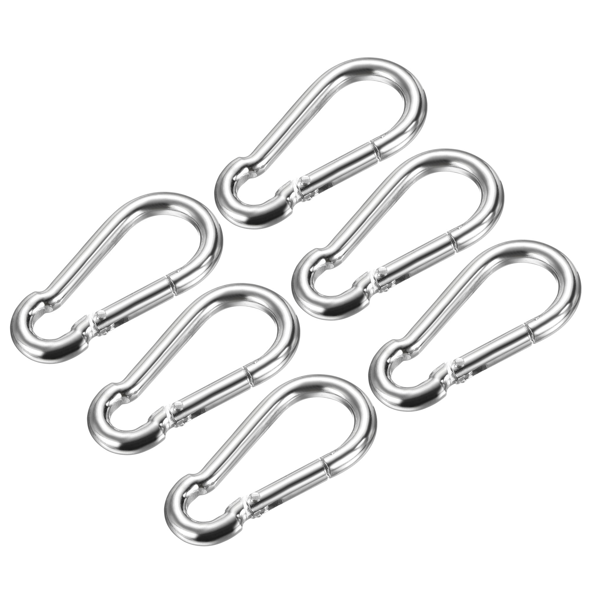 Uxcell Mini Lock Hooks Spring Snap Hook, Carbon Steel, 6pack