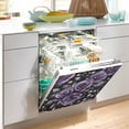 thumbnail image 2 of Yayeee Magnetic Dishwasher Cover for The Front Decoration Home Kitchen Machine Sticker Protector, Purple Roses, 2 of 6