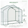 thumbnail image 5 of Portable Walk-in Greenhouse 6x3x5 ft - Steel Frame, Plastic Cover - Garden Hot House for Flowers, Vegetables, Saplings - Zipper Door, Vent, 5 of 9