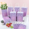 thumbnail image 4 of 12Pcs Purple and Silver Gift Bags Glitter Diamond Goodie Bag Happy Birthday Treat Bag Glitter Purple Candy Bags Supplies for Wedding Bridal Baby Shower Holiday Party Favors Decorations 4.7*3.15*8inch, 4 of 14