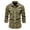 Army Green, variant on Lapel Collar Long Sleeve Fall Business Corduroy Shirt, Dual Button Flap Chest Pockets Long Sleeve Slim Fit Daily Layering Tops Navy M