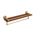 thumbnail image 2 of Allied Brass  Dottingham Collection Clear IPE Ironwood 22-inch Shelf with Gallery Rail and Towel Bar, 2 of 5