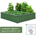KING BIRD Raised Garden Bed 101"x 36"x 12" 4 Installation Methods