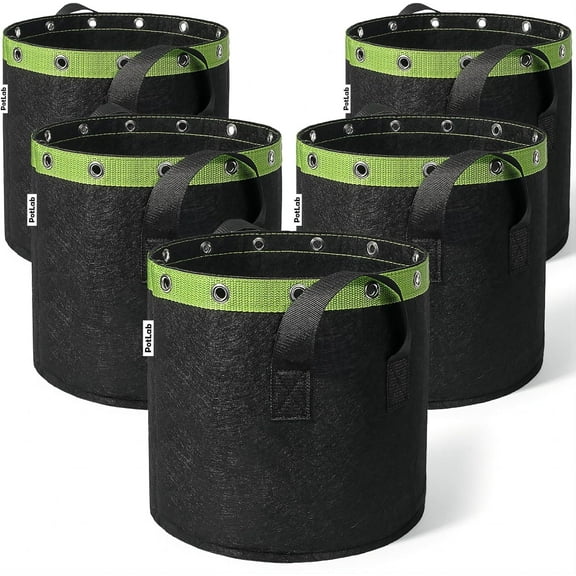 POTLAB® 3 Gallon Low Stress Training Grow Bags (5PCS),3 Gallon Fabric Grow Bags, 3 Gallon Fabric Grow Pots