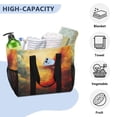 thumbnail image 5 of WOBOGO Fire Phoenix Patterns Tote Shopping Bag Reusable Heavy Duty Durable Foldable Washable 15.4×12.8×9.8in, 5 of 8