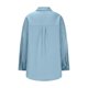 thumbnail image 5 of Blusa holgada con botones para mujer: cuello en V con solapa, mangas largas abullonadas con volantes, vestido camisero de color liso, adecuado para fiestas/playa, tallas S/XXXXL., 5 of 5