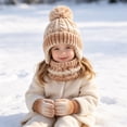 thumbnail image 7 of Toddler Hats, Gloves and Scarves Sets Winter Warm Knit Thick Thermal Stretchy Ski Head Hat Scarf Gloves Set, 7 of 7