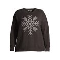 thumbnail image 4 of Heart N' Crush Women's Plus Size Snowflake Stitch Pullover Sweater, 4 of 6