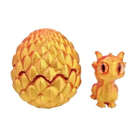 1pc 3D Printed Dragon Egg Figures Animal Dragon Fidget Simulation Eyes Home Accessories