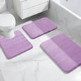 thumbnail image 4 of Hengbo Purple Memory Foam Rug Set Soft 3 Piece Bath Rug for Home Kitchen Comfort and Absorbency, 4 of 8