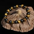 thumbnail image 2 of EOEMY Charm Natural Lava Stone Gemstone Beads Buddha Head Lion'S Head Men'S Bracelets-306, 2 of 3