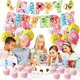 thumbnail image 5 of Kits de suministros para fiesta de Sailor Girls Moon con pancarta de feliz cumpleaños, globo de látex, adornos para tartas y cupcakes, chicas de dibujos animados de anime., 5 of 5