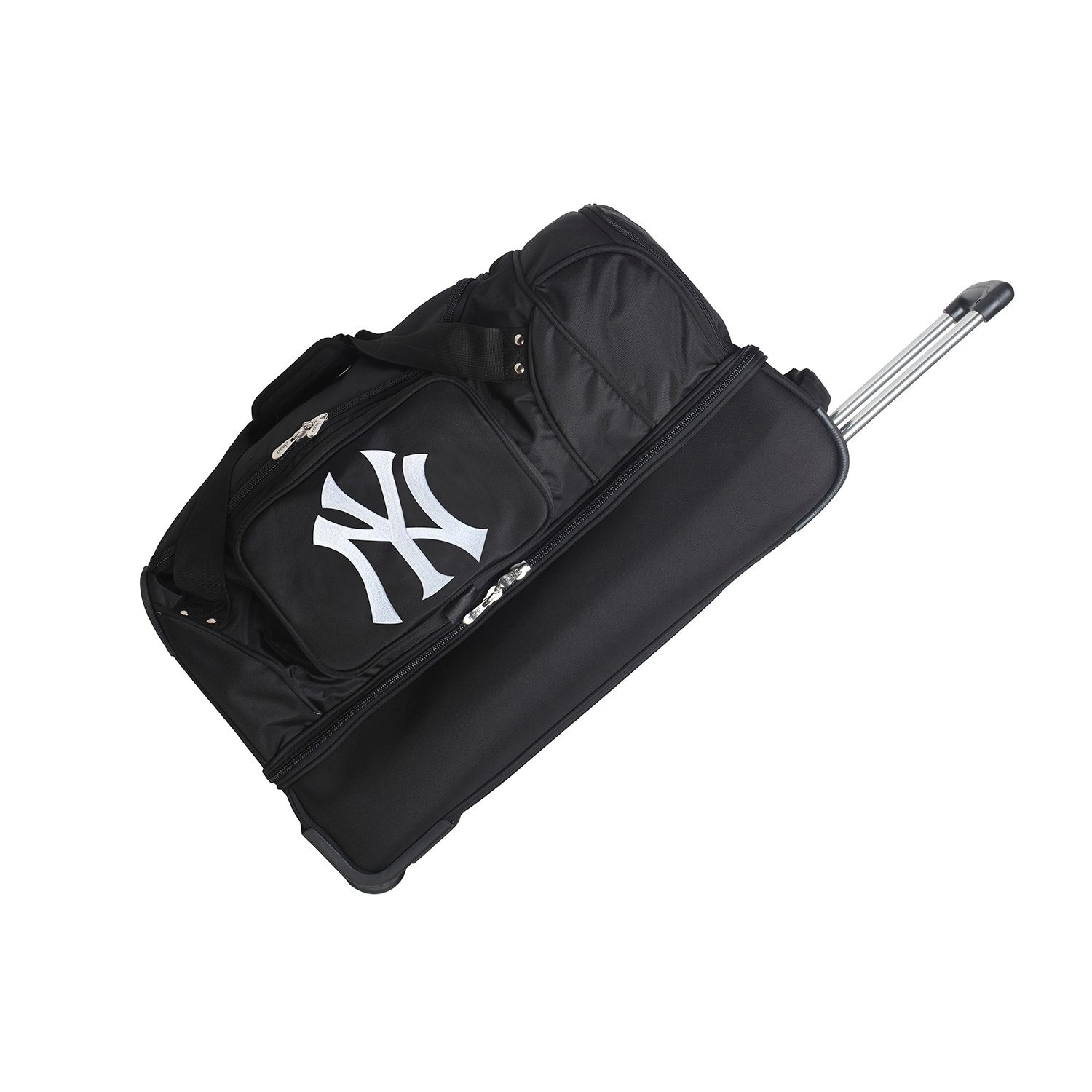 New York Yankees 27" 2Wheel Rolling Drop Bottom Duffel Bag Black