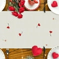 thumbnail image 4 of Cheapark Colorful Valentine's Day Table Runner - 4 Sizes Available for Restaurant Living Room, Tabletop Decoration to Enhance Wedding Anniversary Ambience, 4 of 6