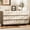 Ivory, variant on 60" Length 6 Drawer Dresser with Wave Front Design, Modern TV Stand & Chest of Drawers, Anti-Tip Clothes Storage Organizer for Bedroom, Living Room and Nursery, Ivory