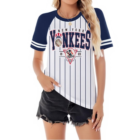 Camiseta Talovee de Béisbol para Mujer Día de Juego Azul Talla XXL