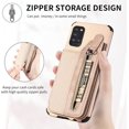thumbnail image 4 of Phone Case for Samsung Galaxy A31 Wallet Cover with Tempered Glass Screen Protector and Zipper Credit Card Holder Stand Leather Cell Accessories Glaxay A 31 4G Gaxaly 31A A315G Women Men Beige, 4 of 12