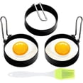 thumbnail image 1 of Anillo de huevo, paquete de 3 moldes para hacer panqueques de huevo, anillos de huevo moldeadores de círculo antiadherente de acero inoxidable, herramienta de cocina para freír huevo Mcmuffin, sá, 1 of 5