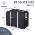 thumbnail image 2 of Alvantor 8 x 4 FT Outdoor Storage Shed Metal Garden Shed with Sliding Door and Window for Backyard, Garden, Black, 2 of 7