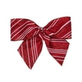 thumbnail image 3 of Northlight Glitter Striped 2-Loop Christmas Bow Decorations - 5.5" - Red - Pack of 6, 3 of 4