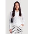 thumbnail image 2 of Women's Long Sleeve Solid Button Front Poplin Shirt, 2 of 4