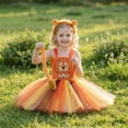 thumbnail image 4 of JIAYUE Girls Dresses Square Collar Sleeveless Ball Gown Animal Graphic Multicolor Mid-Length Tutu Carnival Toddle Birthday Comfort Performance Playwear Stylish Dance Princess Dress, 4 of 7