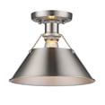 thumbnail image 2 of Yep by Golden Lighting Orwell 1-light Flush Mount in Pewter, 2 of 3