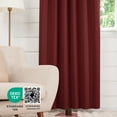 thumbnail image 5 of Deconovo Blackout Curtains for Living Room, 52"x63", Solid Back Tab Curtains,Burgundy Red, 2 Panels, 5 of 9