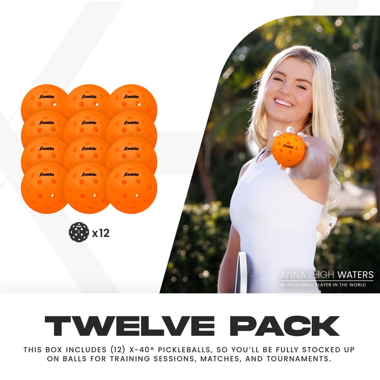 Franklin Sports, Outdoor Pickleballs, Lava, 12 Pack - Walmart.com