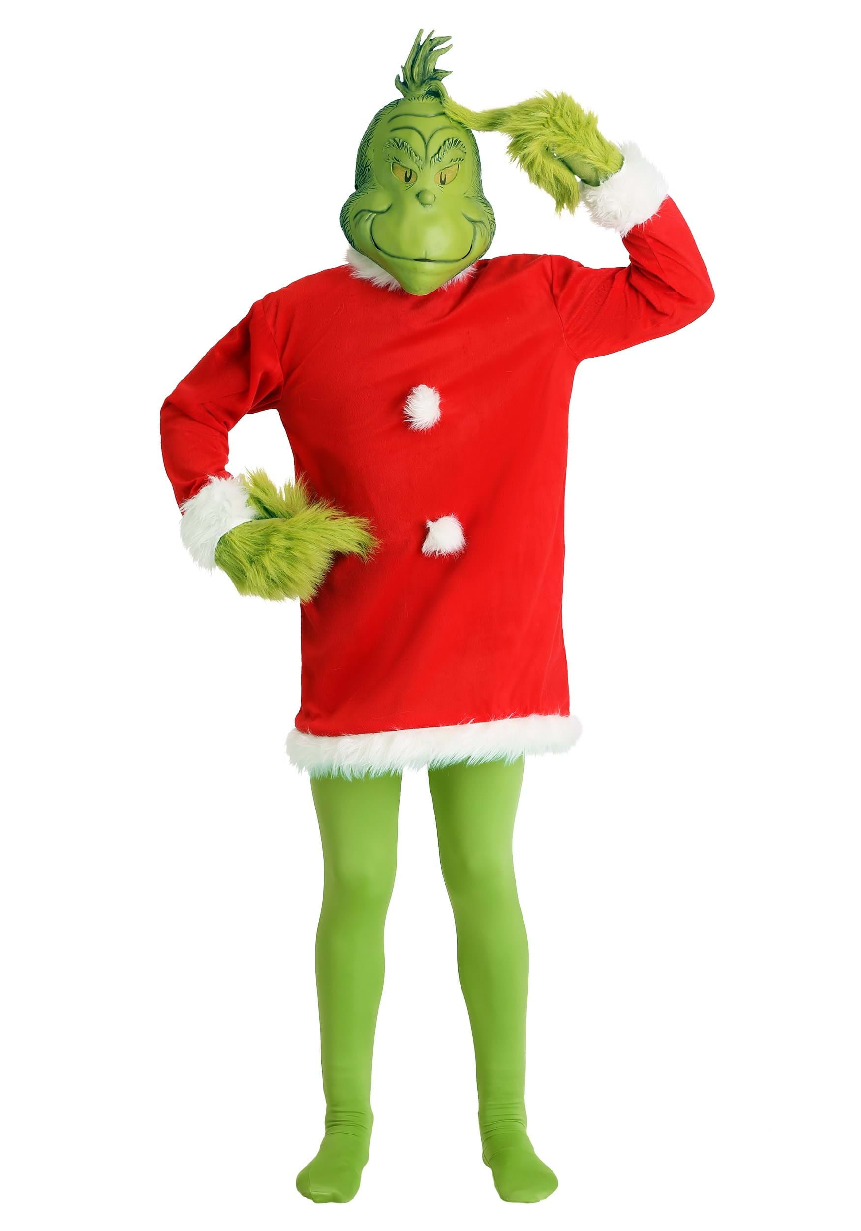 Men's Deluxe Grinch Costume - Walmart.com