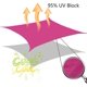 thumbnail image 2 of Vela Ombreggiante Rectangular Magenta con Kit de Fijación, Toldo Vela de Sombra Protección UV para Exterior Jardín Terrazas, 2 of 4