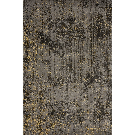 Ox Bay Impulse Abstract Area Rug, 7 ft. 6 in. x 9 ft. 6 in., Gray / Ash Brown / Gold