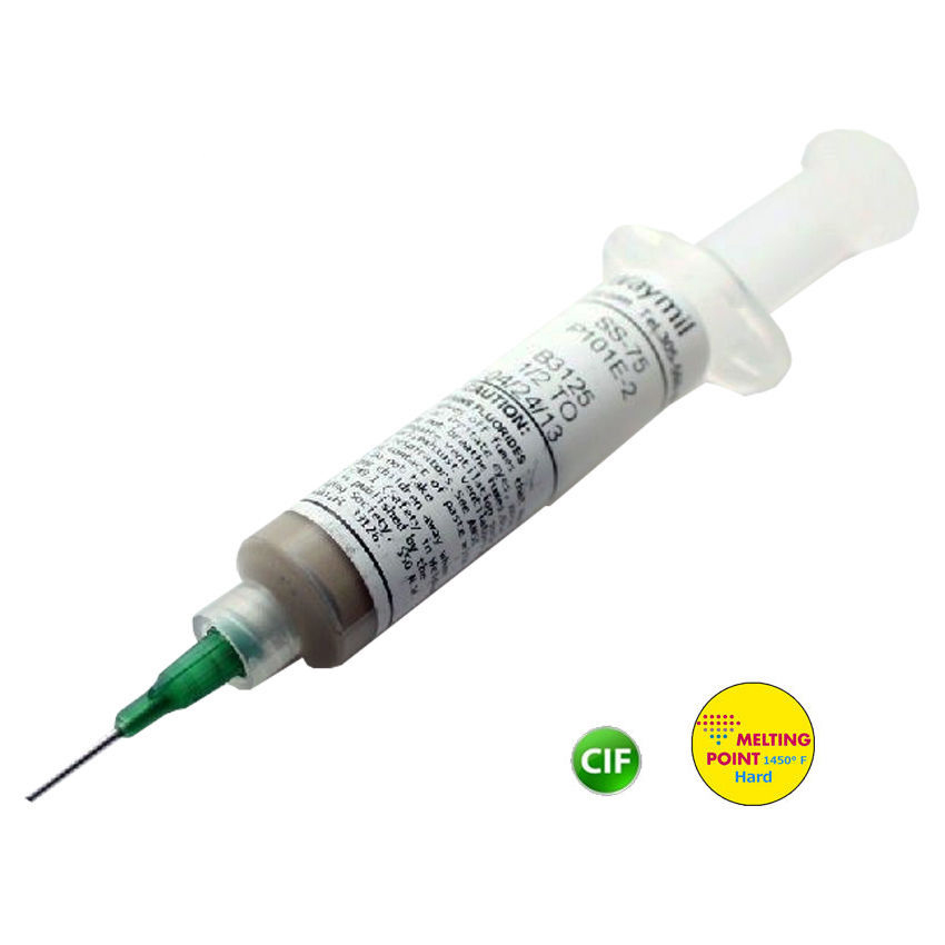 Hard Silver Solder Paste With Flux 1/2 Oz Troy(15.5 g) Syringe