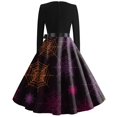 Halloween Dress, Fall Dresses, Crew Neck Dress for Women, Halloween