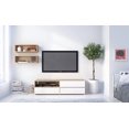 thumbnail image 4 of Trilogy 60-inch TV Stand, White & Natural Maple, 4 of 4