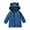 Blue, variant on Chenyin Kids Baby Fleece Hooded Jacket for Boys Girls 9 Months-6 Years Plush Zipper Trench Coat Fall Winter Thickened Outerwear Windbreaker Jackets for Toddler