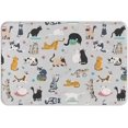 thumbnail image 1 of Mat, Bathroom Rug, Washable Microfiber Soft Doormats Shower Mat, Cute Cat Home, 1 of 7