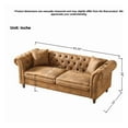 thumbnail image 5 of Leathaire 2-Piece Living Room Set, 3-Seater Chesterfield Sofa and Loveseat with Rolled Arms, Modern 5-Seater Tufted Cloud Couch for Living Room, Brown, 5 of 9