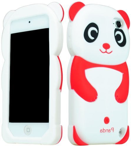 IPod Touch 4 4TH Gen Pink Teddy Bear Silicone Rubber Gummy Soft Skin Cover Case 