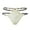 Beige, variant on Women's Shiny Silver Ribbon Hollow T Pants Thong Underwear Beige S