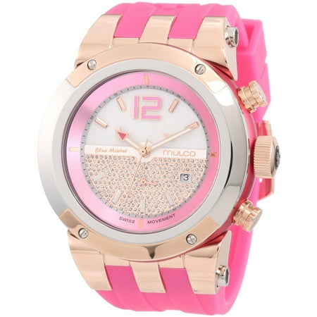 Mulco Unisex 'Glitz' Pink Swiss Quartz Watch