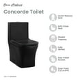 thumbnail image 3 of Concorde One Piece Square Toilet Dual Flush in Matte Black, Black Hardware 1.1/1.6 gpf, 3 of 14